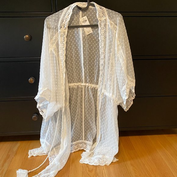 Abercrombie Tie-Front Kimono Coverup - One Size - Picture 5 of 6